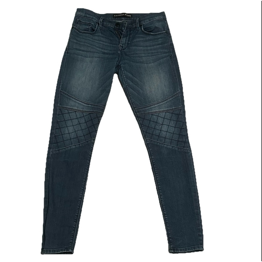 Express Women’s Blue Legging Mid Rise Blue Jean Size 4R